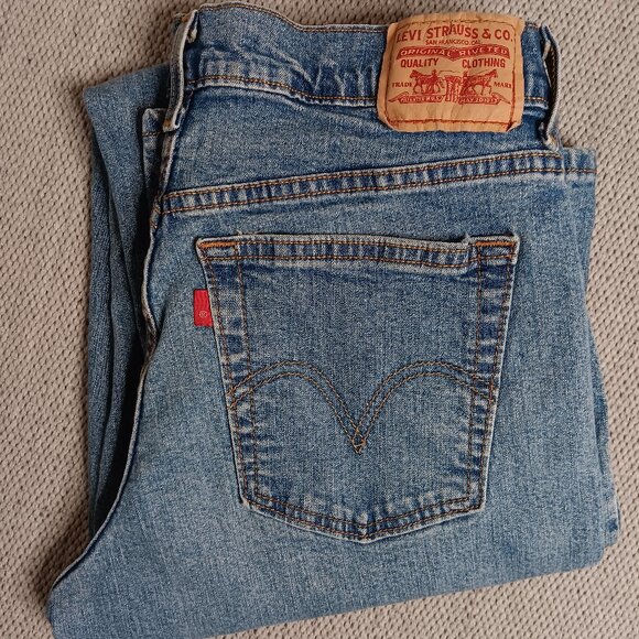 Levi's Denim - Levis 550 Womens 12L 31X34 Y2K Relaxed Bootcut Light Wash Tall